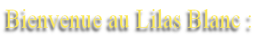 Bienvenue au Lilas Blanc :